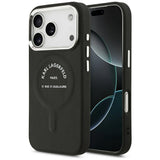 Karl Lagerfeld iPhone 17 Pro/iPhone 18 Pro Deksel med preget ring og RSG-logo Svart