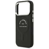 Karl Lagerfeld iPhone 17 Pro Max/iPhone 18 Pro Max Deksel med preget ring og RSG-logo Svart