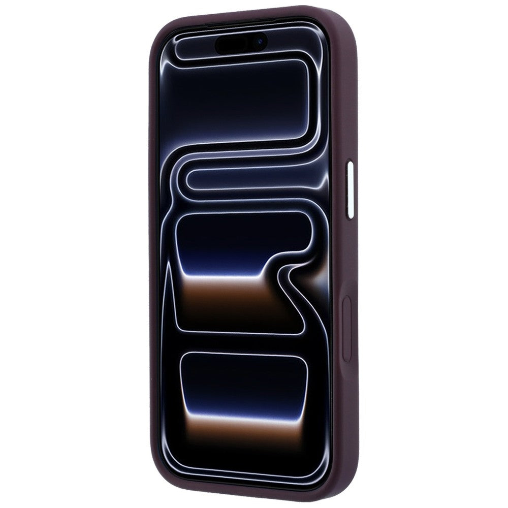 Karl Lagerfeld iPhone 17 Pro/iPhone 18 Pro Deksel med preget ring og RSG-logo burgunder