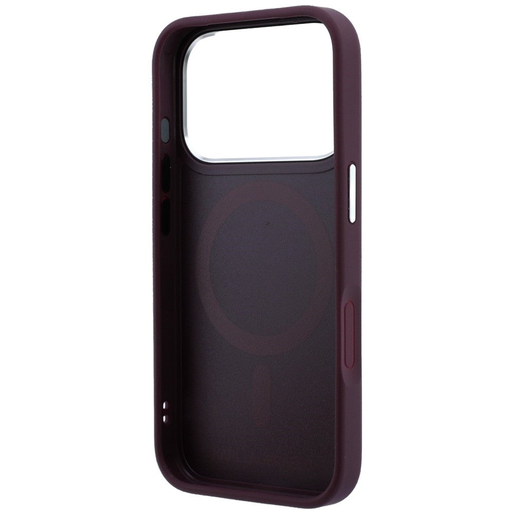 Karl Lagerfeld iPhone 17 Pro/iPhone 18 Pro Deksel med preget ring og RSG-logo burgunder