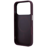 Karl Lagerfeld iPhone 17 Pro Max/iPhone 18 Pro Max Deksel preget ring med RSG-logo, burgunder