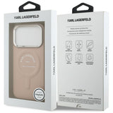 Karl Lagerfeld iPhone 17 Pro/iPhone 18 Pro Deksel Embossed Ring RSG Logo Rosa