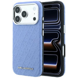 Karl Lagerfeld iPhone 17 Pro/iPhone 18 Pro Deksel Grained Allover Logo Blå