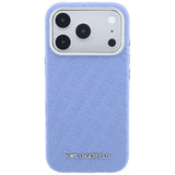 Karl Lagerfeld iPhone 17 Pro/iPhone 18 Pro Deksel Grained Allover Logo Blå