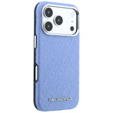 Karl Lagerfeld iPhone 17 Pro/iPhone 18 Pro Deksel Grained Allover Logo Blå
