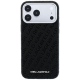Karl Lagerfeld iPhone 17 Pro/iPhone 18 Pro Deksel Grained Allover Logo Svart