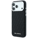 Karl Lagerfeld iPhone 17 Pro Max/iPhone 18 Pro Max Deksel Grained Allover Logo Svart