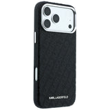 Karl Lagerfeld iPhone 17 Pro Max/iPhone 18 Pro Max Deksel Grained Allover Logo Svart