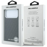 Karl Lagerfeld iPhone 17 Pro Max/iPhone 18 Pro Max Deksel Grained Allover Logo Svart