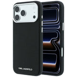 Karl Lagerfeld iPhone 17 Pro/iPhone 18 Pro Deksel Grained Elongated Logo Svart