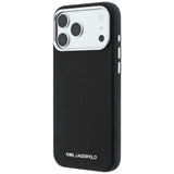Karl Lagerfeld iPhone 17 Pro/iPhone 18 Pro Deksel Grained Elongated Logo Svart