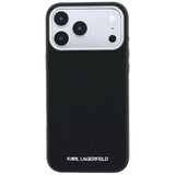 Karl Lagerfeld iPhone 17 Pro/iPhone 18 Pro Deksel Grained Elongated Logo Svart