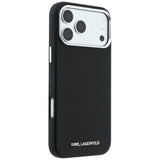 Karl Lagerfeld iPhone 17 Pro/iPhone 18 Pro Deksel Grained Elongated Logo Svart