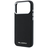 Karl Lagerfeld iPhone 17 Pro Max/iPhone 18 Pro Max Deksel Grained Elongated Logo Svart