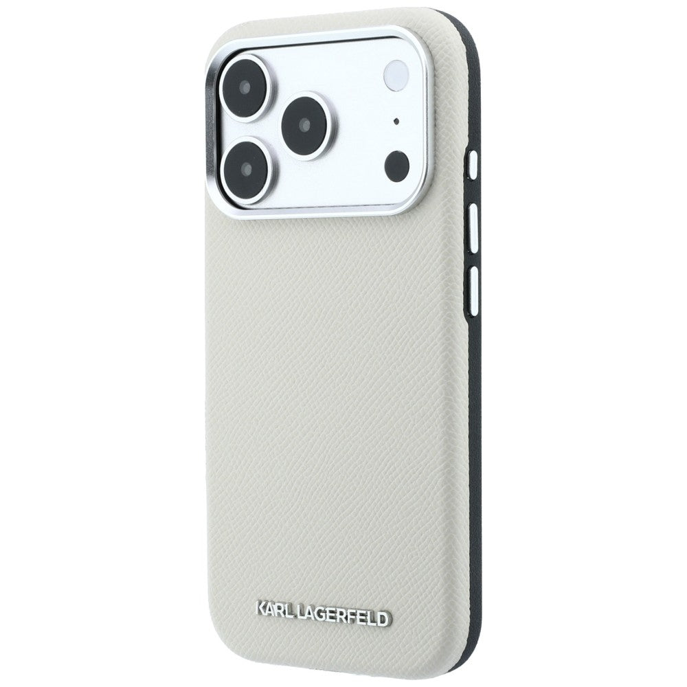 Karl Lagerfeld iPhone 17 Pro/iPhone 18 Pro Deksel Grained Logo Beige