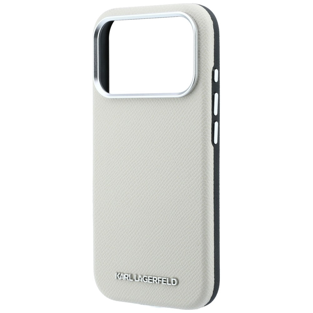 Karl Lagerfeld iPhone 17 Pro/iPhone 18 Pro Deksel Grained Logo Beige
