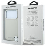 Karl Lagerfeld iPhone 17 Pro/iPhone 18 Pro Deksel Grained Logo Beige