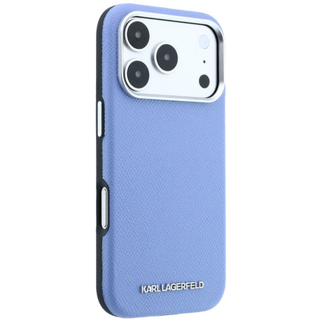 Karl Lagerfeld iPhone 17 Pro/iPhone 18 Pro Deksel Grained Elongated Logo Blå