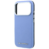 Karl Lagerfeld iPhone 17 Pro Max/iPhone 18 Pro Max Deksel Grained Logo Blå