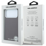 Karl Lagerfeld iPhone 17 Pro Max/iPhone 18 Pro Max Deksel Grained Elongated Logo Burgundy