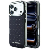 Karl Lagerfeld iPhone 17 Pro/iPhone 18 Pro Deksel Rhinestones Electroplated Logo Svart