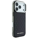 Karl Lagerfeld iPhone 17 Pro Max/iPhone 18 Pro Max Deksel Rhinestones Electroplated Logo Svart