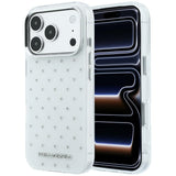 Karl Lagerfeld iPhone 17 Pro Max/iPhone 18 Pro Max Deksel Rhinestones Electroplated Logo Hvit