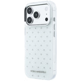 Karl Lagerfeld iPhone 17 Pro Max/iPhone 18 Pro Max Deksel Rhinestones Electroplated Logo Hvit