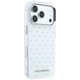 Karl Lagerfeld iPhone 17 Pro Max/iPhone 18 Pro Max Deksel Rhinestones Electroplated Logo Hvit