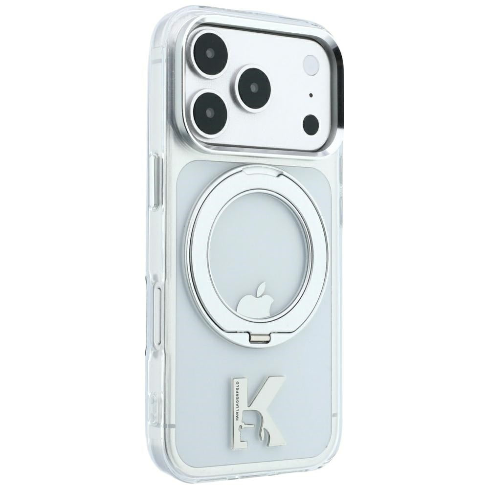 Karl Lagerfeld iPhone 17 Pro Max/iPhone 18 Pro Max Deksel Ring Stand Kameo Klar
