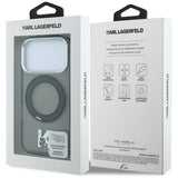 Karl Lagerfeld iPhone 17 Pro/iPhone 18 Pro Deksel Ring Stand Kameo Svart