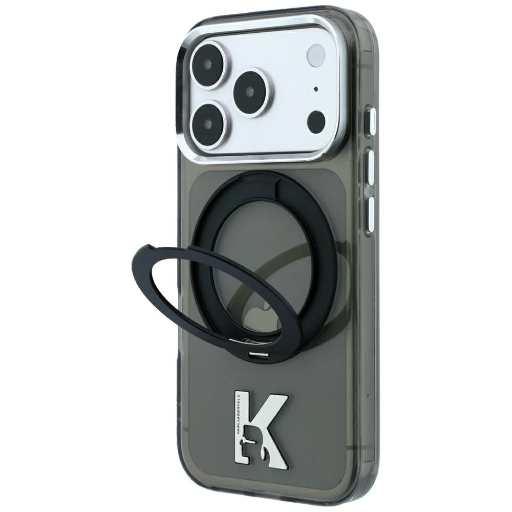 Karl Lagerfeld iPhone 17 Pro Max/iPhone 18 Pro Max Deksel Ring Stand Kameo Svart