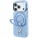 Karl Lagerfeld iPhone 17 Pro/iPhone 18 Pro Deksel Ringstativ Kameo Blå