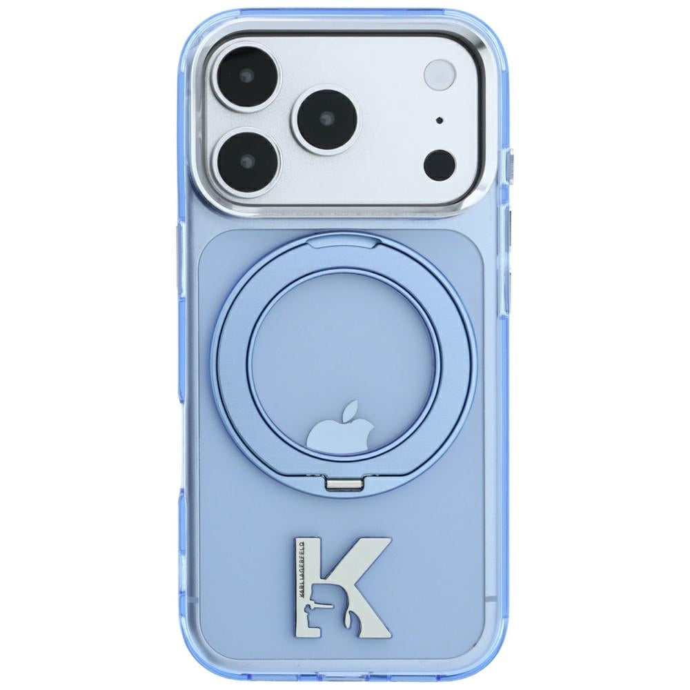 Karl Lagerfeld iPhone 17 Pro/iPhone 18 Pro Deksel Ringstativ Kameo Blå