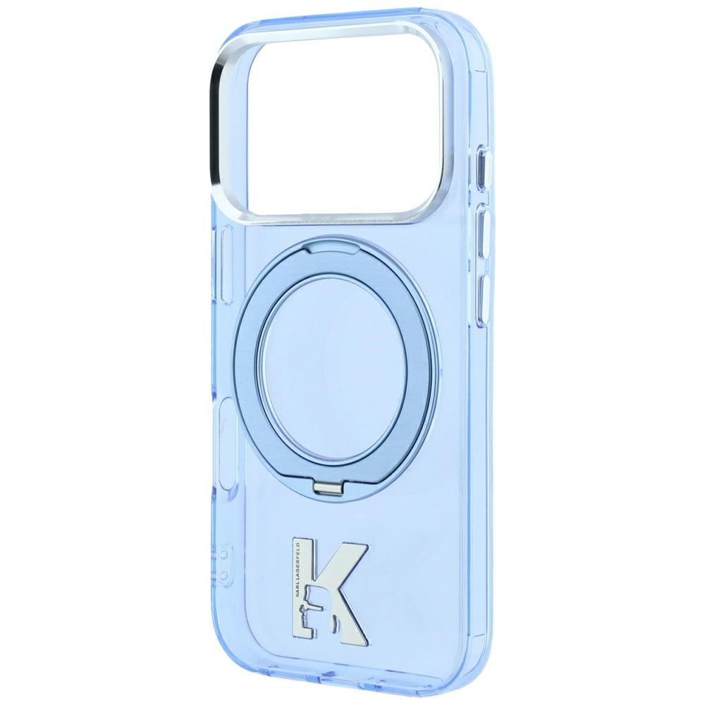 Karl Lagerfeld iPhone 17 Pro/iPhone 18 Pro Deksel Ringstativ Kameo Blå
