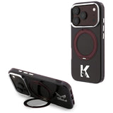 Karl Lagerfeld iPhone 17 Pro/iPhone 18 Pro Deksel Ring Stand Kameo burgunder