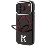 Karl Lagerfeld iPhone 17 Pro/iPhone 18 Pro Deksel Ring Stand Kameo burgunder