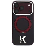 Karl Lagerfeld iPhone 17 Pro/iPhone 18 Pro Deksel Ring Stand Kameo burgunder