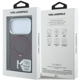 Karl Lagerfeld iPhone 17 Pro Max/iPhone 18 Pro Max Deksel Ringstativ Kameo burgunder