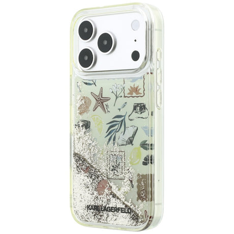 Karl Lagerfeld iPhone 17 Pro/iPhone 18 Pro Deksel Liquid Glitter Beach Beige