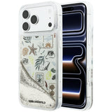 Karl Lagerfeld Deksel til iPhone 17 Pro Max/iPhone 18 Pro Max Liquid Glitter Beach Beige