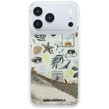 Karl Lagerfeld Deksel til iPhone 17 Pro Max/iPhone 18 Pro Max Liquid Glitter Beach Beige