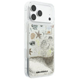 Karl Lagerfeld Deksel til iPhone 17 Pro Max/iPhone 18 Pro Max Liquid Glitter Beach Beige