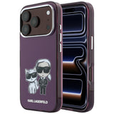 Karl Lagerfeld iPhone 17 Pro/iPhone 18 Pro Deksel Karl & Choupette Sketch Burgundy