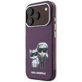 Karl Lagerfeld iPhone 17 Pro/iPhone 18 Pro Deksel Karl & Choupette Sketch Burgundy