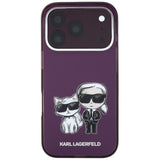 Karl Lagerfeld iPhone 17 Pro/iPhone 18 Pro Deksel Karl & Choupette Sketch Burgundy