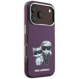 Karl Lagerfeld iPhone 17 Pro/iPhone 18 Pro Deksel Karl & Choupette Sketch Burgundy