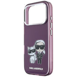 Karl Lagerfeld iPhone 17 Pro/iPhone 18 Pro Deksel Karl & Choupette Sketch Burgundy