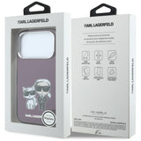 Karl Lagerfeld iPhone 17 Pro/iPhone 18 Pro Deksel Karl & Choupette Sketch Burgundy