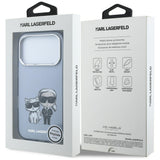 Karl Lagerfeld iPhone 17 Pro Max/iPhone 18 Pro Max Deksel Karl & Choupette Sketch Blå